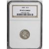 1885 3CN PR65 Cameo NGC. Deeply mirrored silver-gray f 
