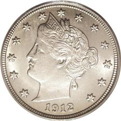 1912-S 5C MS64 PCGS. Light heather and lilac toning gr 