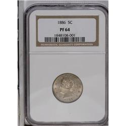 1886 5C PR64 NGC. For the collector of Liberty Head ni 