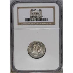 1888 5C PR66 NGC. Sharply struck with moderately mirro 