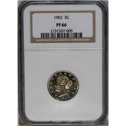 1902 5C PR66 NGC. Reflective and deeply mirrored for t 