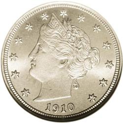 1910 5C PR67 Cameo NGC. Vibrant satin luster illuminat 