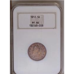 1911 5C PR66 NGC. This radiant apricot-gold Premium Ge 