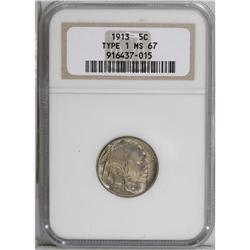 1913 5C Type One MS67 NGC. An outstanding Superb Gem w 