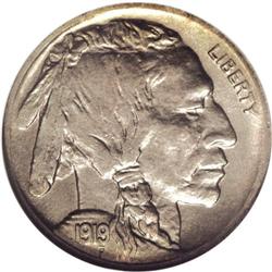 1919-D 5C MS64 NGC. The obverse and reverse dies appea 