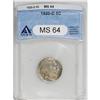 Image 3 : 1920-D 5C MS64 ANACS. The 1920-D is scarce in the bett 