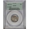 1937-D 5C Three-Legged AU50 PCGS. A pleasing, lightly- 