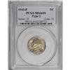 Image 1 : 1942-P 5C Type Two MS66 Full Steps PCGS. This lustrous 