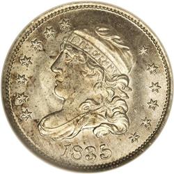 1835 H10C Large Date, Large 5C MS67 NGC. V-8, LM-2, R. 