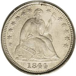 1844-O H10C MS62 PCGS. V-2. Small O. Inverted reverse 