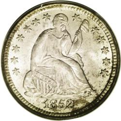 1852 H10C MS67 PCGS. Pastel tan-gold and aquamarine sh 