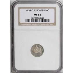 1854-O H10C Arrows MS64 NGC. A lustrous coin with love 