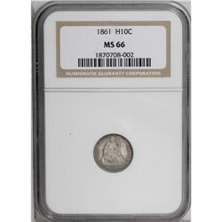 1861 H10C MS66 NGC. A magnificently preserved Premium 