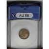 1827 10C AU58 ANACS. JR-7, R.3. A beautiful golden-bro 