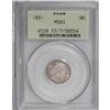 1831 10C MS63 PCGS. JR-3, R.1. Medium rose coloration 
