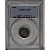 1849 10C MS63 PCGS. Soft, satin-like luster underlies 