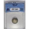 Image 1 : 1861 10C PR64 ANACS. A glittering near-Gem with dapple 