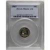 Image 1 : 1867 10C PR63 Cameo PCGS. Icy devices compare with sui 