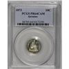 Image 3 : 1873 10C Arrows PR64 Cameo PCGS. Mildly cameoed with a 