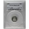 Image 1 : 1891 10C PR64 Cameo PCGS. Almost completely untoned wi 