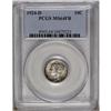 Image 1 : 1924-D 10C MS64 Full Bands PCGS. Mottled violet and go 