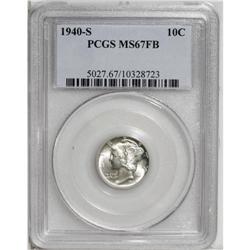 1940-S 10C MS67 Full Bands PCGS. A crisply struck Supe 