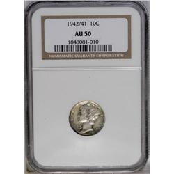 1942/1 10C AU50 NGC. Light wear has not taken all the 