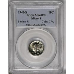 1945-S 10C Micro S MS65 Full Bands PCGS. An always-pop 