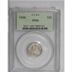 1936 10C PR65 PCGS. A Gem with milky white-and-brown t 
