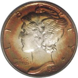 1939 10C PR68 PCGS. Gorgeous fire-red, lemon, and fore 