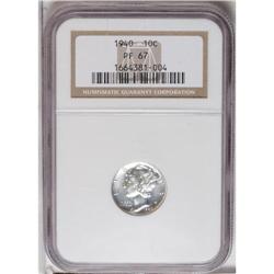 1941 10C PR67 NGC Bright and untoned throughout withou 