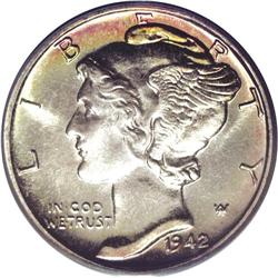 1942 10C PR68 PCGS. An immaculate, deeply mirrored exa 