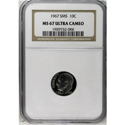 1967 10C SMS MS67 Deep Cameo NGC. NGC Census: (7/4). P 