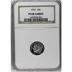 1952 10C PR68 Cameo NGC. The virtually bottomless mirr 