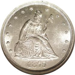 1875-CC 20C MS64 NGC. The 1875-CC is the only collecti 