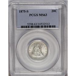 1875-S 20C MS63 PCGS. The perfect type coin for this s 