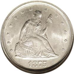 1875-S 20C MS65 NGC. Normal Mintmark. This lovely Gem 