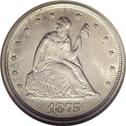 1875-S 20C MS65 NGC. Rather well struck by the standar 