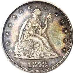 1878 20C PR63 PCGS. This pleasing example is deeply to 