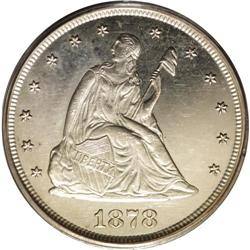 1878 20C Cameo PR63 Cameo PCGS. An attractive 1878 twe 