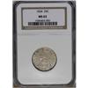 Image 3 : 1834 25C MS62 NGC. B-1, R.1. Freckles of forest-green 