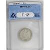 Image 1 : 1866-S 25C Fine 12 ANACS. A stone-gray example of this 