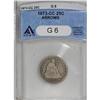 Image 1 : 1873-CC 25C Arrows Good 6 ANACS. This thoroughly worn 