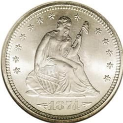 1874-S 25C Arrows MS66 NGC. Thanks to the discovery of 