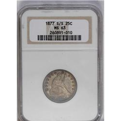1877-S 25C Over Horizontal S MS63 NGC. FS-007, Briggs 
