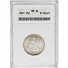 Image 1 : 1891 25C MS64 ANACS. A near-Gem from the last year of 