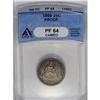 Image 1 : 1868 25C PR64 Cameo ANACS. A glittering Choice cameo t 