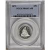 Image 1 : 1871 25C PR63 Cameo PCGS. Excellent contrast is demons 