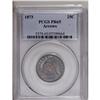 Image 3 : 1873 25C Arrows PR65 PCGS. Forest-green and rose-red e 