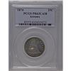 Image 3 : 1874 25C Arrows PR63 Cameo PCGS. Slate-gray surfaces w 